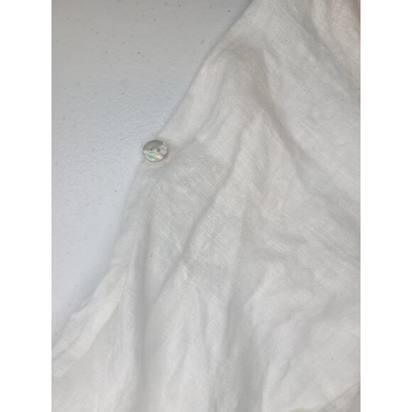 Lungo L'Arno Womens M Embroidered Top 100% Linen, Beachy Feminine Made In Italy - Picture 7 of 12